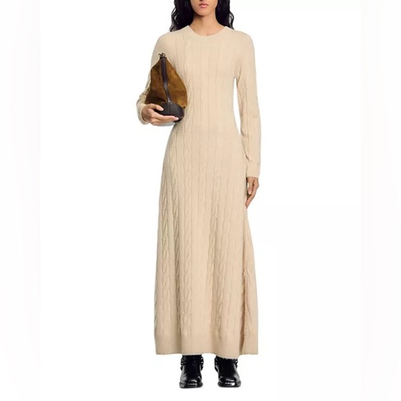 Sandro Maelys Wool Cashmere Blend Sweater Dress - Picture 1 of 11